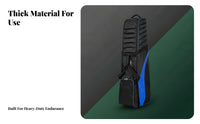 Waterproof Wheeled Golf Travel Bag Wear-Resistant Golf Travel Bag Quilted Sports Luggage Full-Length Zipper for Transport