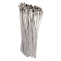 5 Pieces Oxidation Resistant Stainless Steel Cable Tie Marine Grade Self-Locking Cable Tie Outdoor Long-Lasting Fastening Hardware