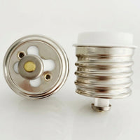 2A Rated Current E40 to E27 Screw Base Adapter for Home Lighting, Single Silver Bulb Base Converter, Durable DIY Lighting Adapter, 1 Piece