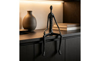 Human Figure Sculpture Slender Cast Iron Figurine Industrial Ornament for Interior Designers, Living Room