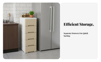 With Wheels Narrow Space Cabinet Effortless-Glide Drawers Multi-Layer Plastic Drawer Organizer Sturdy Construction Narrow Plastic Organizer Strong Load-Bearing for Homeowners, Renters, Students, Kitchen, Small Areas, Bathroom, Laundry Room