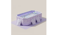 No-Inflation Foldable Pool with Support Legs Heavy-Duty Rectangular Frame Pool Stable Thickened for Families, Kids