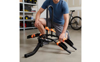 Two-Bike Rack with Wheel Trays Foldable Hitch-Mounted Cycle Rack Heavy-Duty Hitch-Mounted Bike Carrier for Journeyers