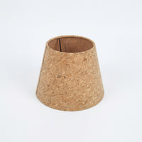 Lampshade for Table Lamps with Leather and Wood Chip Texture, Detachable Light Shade for Bedroom and Study Room, Warm Finish
