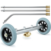 Car Chassis Cleaning Brush with High-Pressure Water Gun, Aluminum Handle, Stainless Steel Nozzle