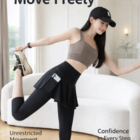 Leggings for Women UK High Waist with Pockets for Gym and Running, Nylon Pants with UPF Sun Protection, No Front Seam