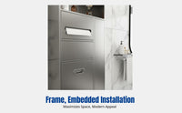 Stainless Steel Bathroom Niche Tissue Dispenser, Recessed Trash Can, Wall-Mounted Storage Shelf, Embedded Toilet Organizer