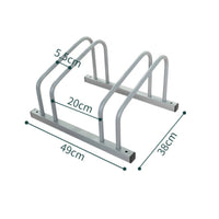 Floor Bike Rack Heavy-Duty Bike Parking Rack Bike Stand with Wheel Slots Gray Bike Parking Stand Space-Saving for Cyclists