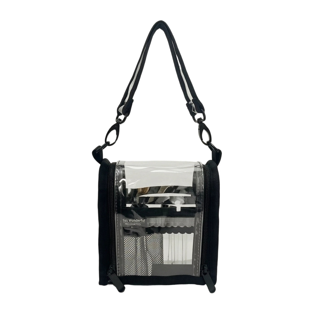 Cosmetic Organizer Bag Transparent Makeup Organizer with Strap Easy to Spotless Clear Makeup Bag for Journeyers