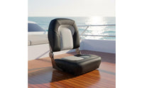 Cushioned Marine Driver Seat Textured Boat Seat with Hinged Backrest Sturdy Tough for Fishing Boats