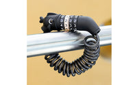 PVC-Coated Long Coiled Bike Lock Rust-Resistant 4-Digit Cable Lock Waterproof Security Gear Lightweight