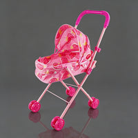 Girl Doll Stroller Iron Tube Walker Pretend Play Folding Pet Stroller Little Girl Toy Car Wholesale