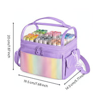 Art Marker Organizer Bag Large Capacity Marker Storage Bag Adjustable Shoulder Strap for Students, Kids