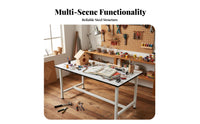 Multi-Purpose Packing Table Heavy Duty Assembly Line Table Sturdy and Long-Lasting Workbench Deformation Resistant for E-Commerce Sellers, DIY Enthusiasts, Factory, Warehouse, Garage, Office