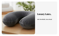 High Elasticity Latex Pillow Breathable Wave Shaped Pillow Two-Level Height Design for Students, Side Sleepers, Beauty Salon, Massage Parlor
