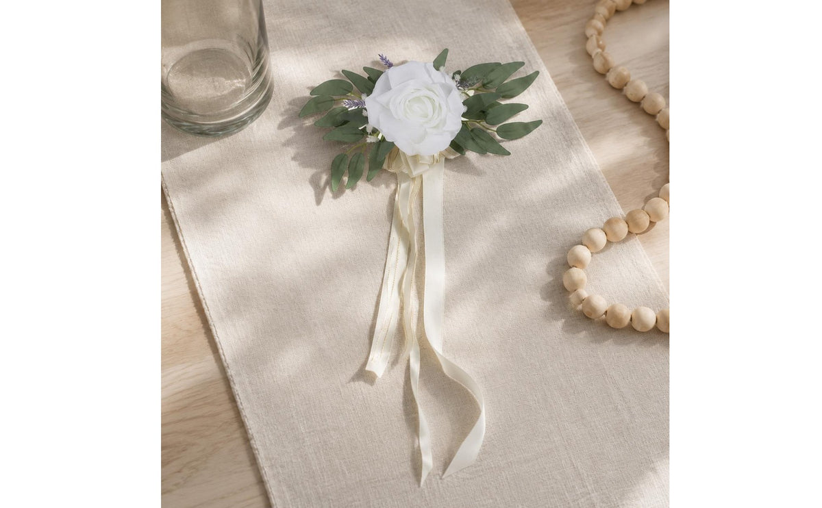 Car Mirror Flower Decor Realistic Wedding Chair Flower Reusable for Ceremony