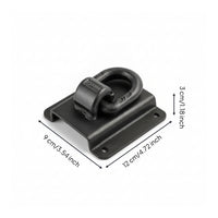 Heavy Duty Truck Bed Tie down Anchor Sturdy Tie-down Anchor with Mounting Plate Black Truck Bed Cleat with Mounting Plate Sturdy for Contractors