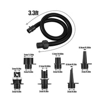 7 Pieces Long-Lasting PVC Inflatable Boat Air Valve Adapter Set Paddle Board Pump Hose with Nozzles for Beach