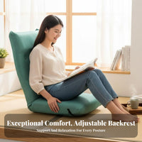 Foldable Design Adjustable spinerest Lounger Space Saving Adjustable spinerest Recliner Multi-Functional Floor Chair Thickly Padded for Students, Young Adults, Teenagers, Bay casement, Bedroom, Balcony, Relaxing