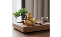 Hand Carved Small Horse Figurine Craft Tea Pet Handmade Violet Clay Horse Statue for Office Desk