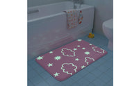 2 Pieces Cloud Bath Mat Luminous Bathroom Rug Comfortable for Children