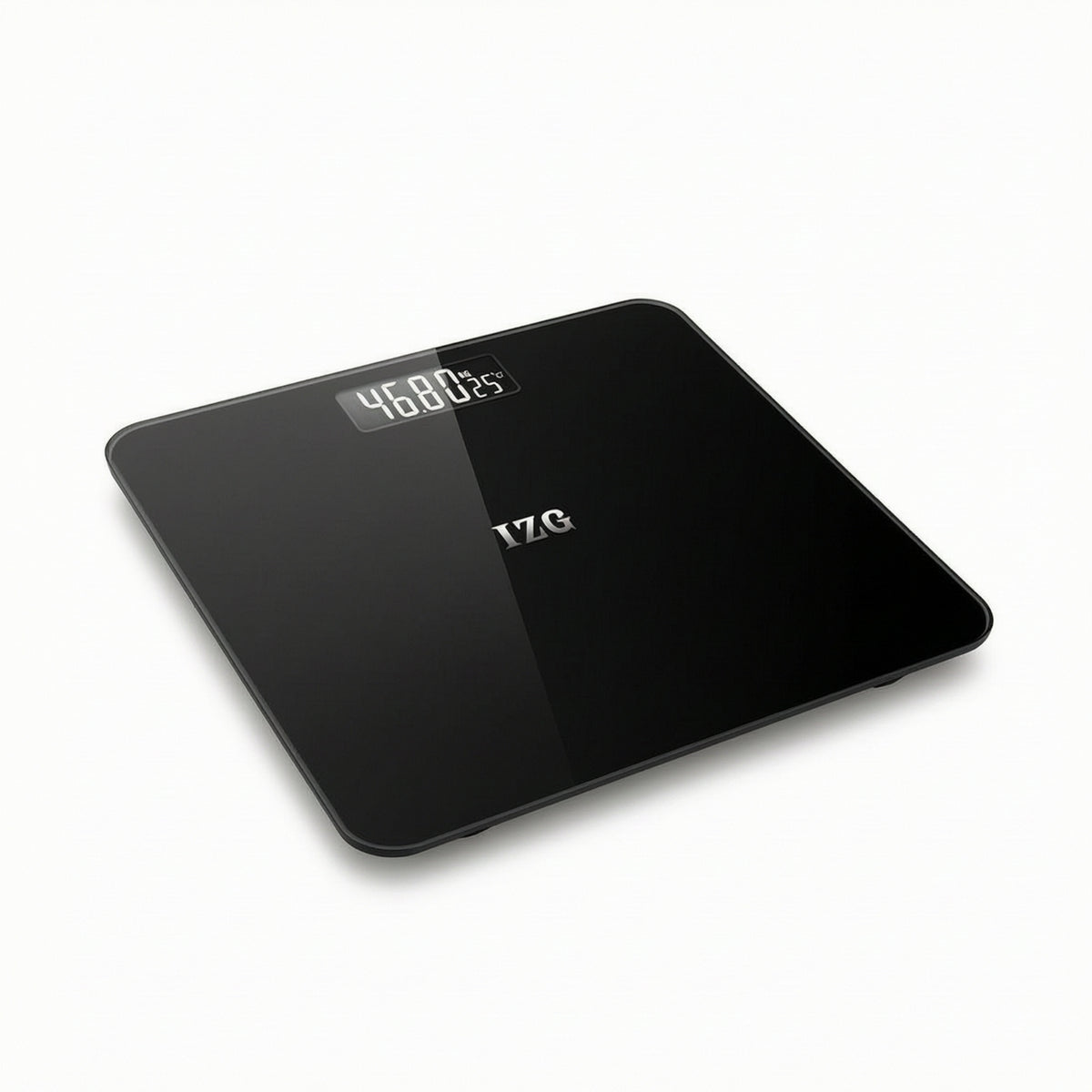 Body Weight Scale with Glass Surface Square Digital Body Weight Scale Rounded Corners Stable for Home Gym, Dorm Room