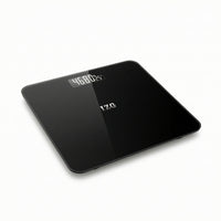 Body Weight Scale with Glass Surface Square Digital Body Weight Scale Rounded Corners Stable for Home Gym, Dorm Room