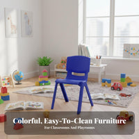 Rounded Corner Design Plastic Kids Table and Chair Set Easy to Clean children's Study Desk and Chair Set Polished Burr-Smooth Surface Kindergarten Study Table Anti-Slip Feet for Preschoolers, Toddlers, Teachers, Playroom, Daycare Center, Classroom