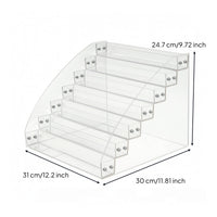 Acrylic Pin Stand Transparent Stepped Pin Holder Space-Saving Acrylic Display Stand for Room Decor