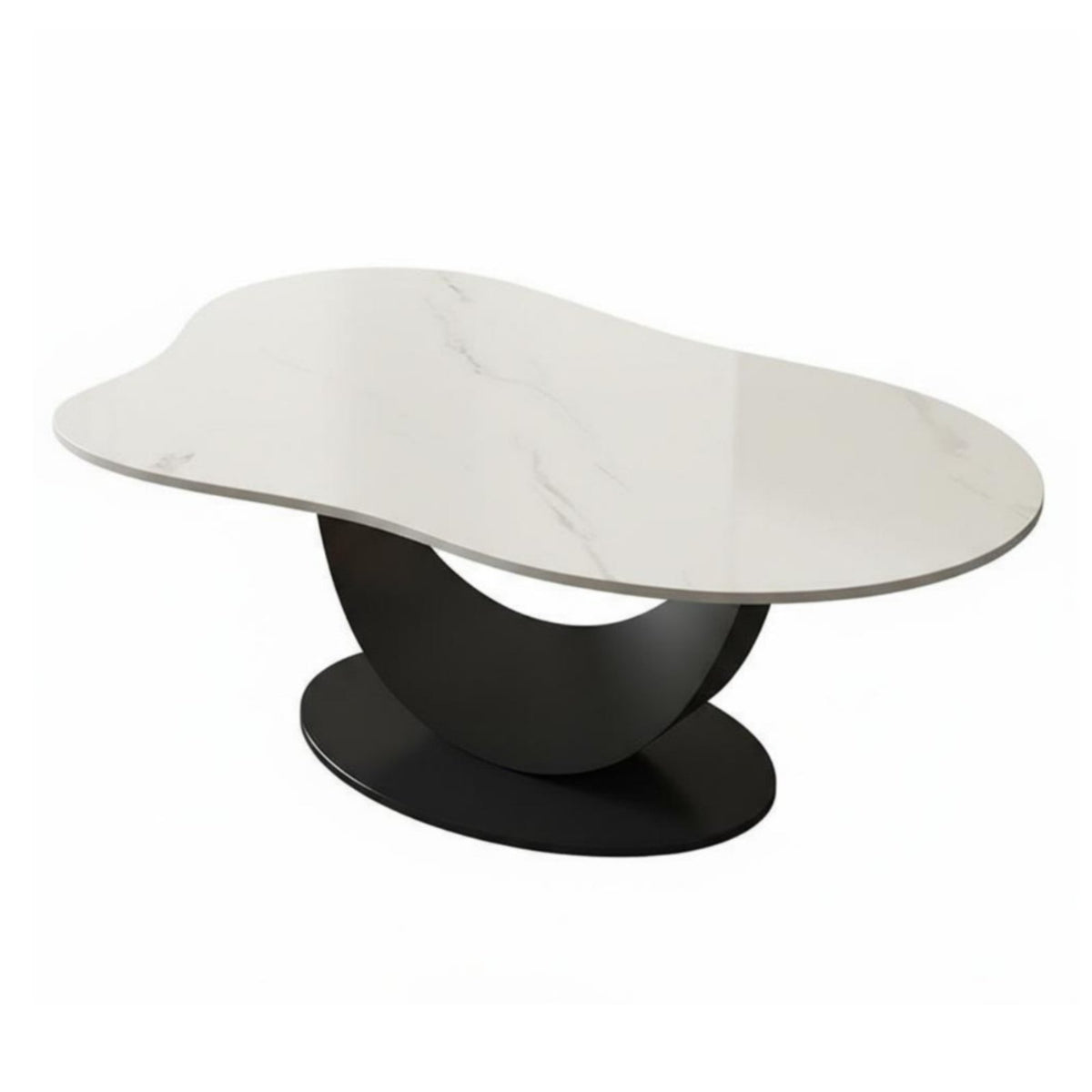 2 Pieces Irregular Shape fluffyShaped Coffee Table Modern Design fluffyShaped Nesting Tables Heat Resistant Household Furniture Easy to Clean for Apartment Dwellers, Homeowners, Interior Designers, Living Room, Small Areas, Lounge Area, Bedroom