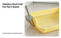 Indoor Dog Toilet Keeps Paws Clean and Dry Dog Potty Tray with Grid Water-Resistant High Sides Pet Pee Tray with Grate for Small Dogs
