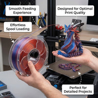 PLA Printer Filament, 1.75mm Diameter Spool for Prototyping Model Making Hobbyists, Shiny Glossy Finish