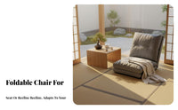 Foldable Design Adjustable rear supportrest Lounger Japanese & fashion Adjustable Chaise Lounge Space Saving Floor Seating Converts to Sleeper Bed for Apartment Dwellers, Students, Meditators, Bay aperture, Bedroom, Living Room