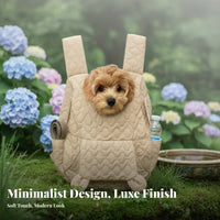 Soft & Comfortable Pet Carrier Backpack Breathable Hands-Unrestricted Pet Carrier Adjustable Straps Built-in Safety Clip for Small Cats, Young Dogs, Elderly Pets, Travel, Outdoor, Walking, Hiking