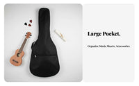 Ukulele Carrying Bag Thickened Padding Acoustic Guitar Gig Bag Soft Guitar Case Waterproof Water-Resistant for Travel, Storage
