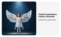 Reusable Appendage Balloon Adjustable Straps Wearable Angel Wings Sparkling for Children, Toddlers, Parties, Festivals, Photo S