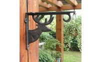 Decorative Scrollwork Right-Angle Shelf Bracket Rustic Cast Metal Shelf Bracket
