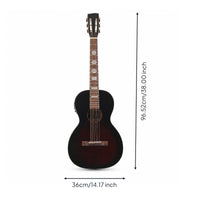 Glossy Acoustic Guitar with EQ 38-Inch Folk Acoustic Guitar Six-String Musical Instruments Player-Friendly for Accompaniment
