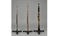 Folding Flute Stand Black Folding Clarinet Stand Tripod Support Sturdy Music Gear Anti-Slip Feet