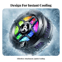 Low Noise Operation Attachable Phone Cooler Phone Cooler with Temperature Display for Content Creators, Clip Recording, Watching Clip S
