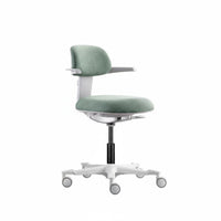 Ergonomic Design Adjustable Saddle Chair Promotes Healthy Posture Wheeled Saddle Chair Lumbar assistance Task Stool Padded Seat for Medical Professionals, Technicians, Study Room, Bedroom, medical office, science lab