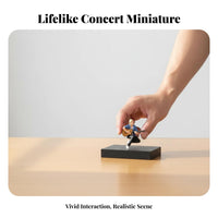 1:64 Scale Guitarist Figure High Intricacy Miniature Musician Model Miniature Scene Figure Lifelike Features Rock Band