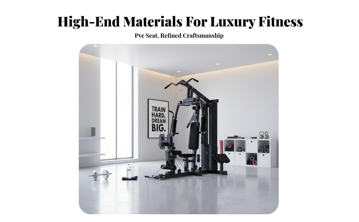 Complete Home Gym Sturdy Steel Frame Complete Gym Machine Adjustable Components Full Body Workout Machine