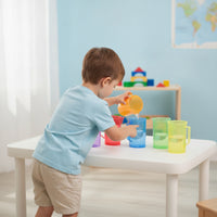 6 Pieces Plastic Measuring Cups Graduated for Sensory Table, Classroom, Teachers