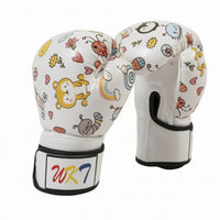 Kids Boxing Gloves Hook and Loop Closure Padded Boxing Gloves Sports Gear Logo Emblem Wrist Support
