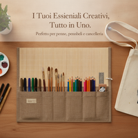 Japanese Style Portable Watercolor Brush Pen Roll-Up Pouch Large Capacity Pen Holder Organizer
