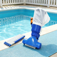 Portable Pool Vacuum Cleaner Jet-Style Pool Vacuum with Mesh Bag Slimline Manual for Above Ground Pools