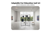 Foldable Folding Wire Mesh Display Rack Portable Freestanding Gridwall Tothe manufacturerr Multi-Purpose Partition Screen Easy Assembly for Event Organizers, Retailers, exhibits, creative workspace, exhibit Hall, temporary retail Shops
