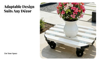 Wheeled Pot cart 360° Rotating Casters Planter stand sturdyDuty for Homeowners