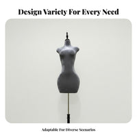 Sturdy Base Plus Size Mannequin Body Textile Covered Half Body Mannequin Stand Lightweight Clothing Display Form Easy Assembly for Fashion Designers, Online Retailers, Window Displays, Boutiques, Retail Shop S, Tailor Shop